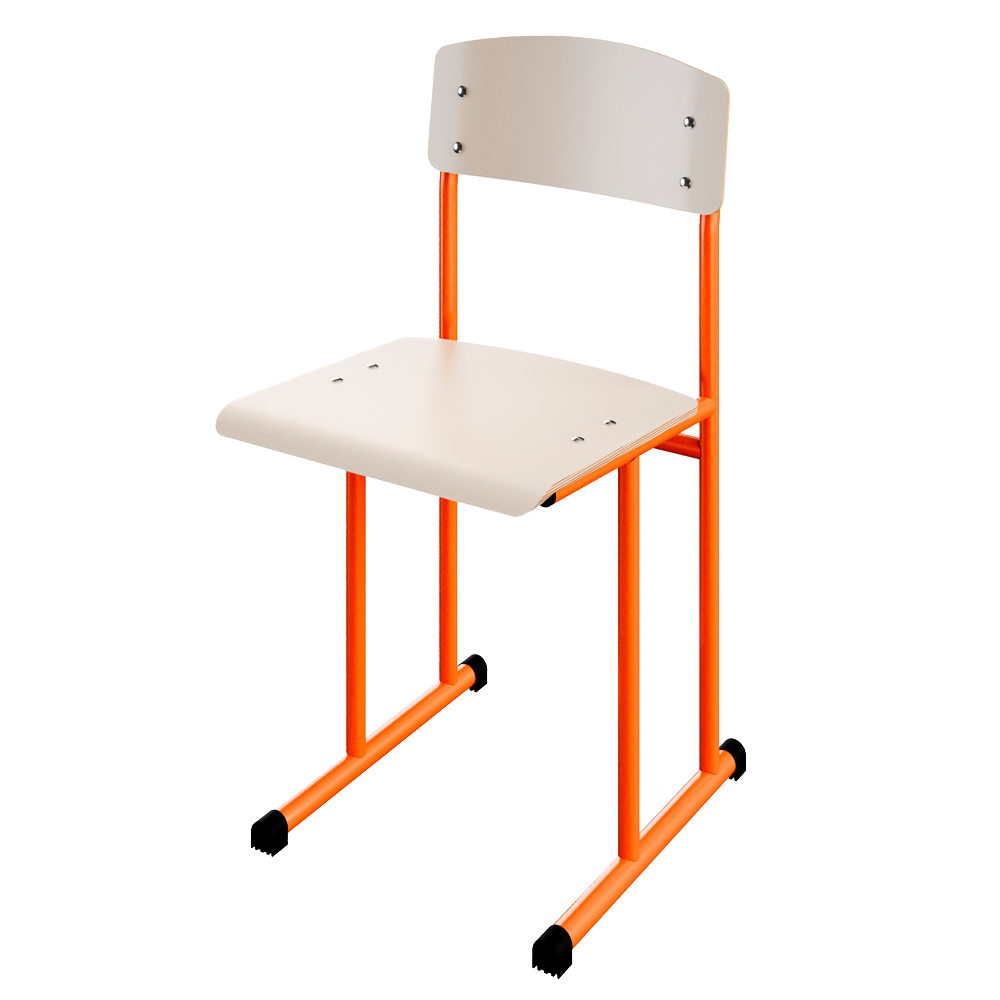 Стілець шкільний на лижах для 6 ростової групи на круглій трубі HPL