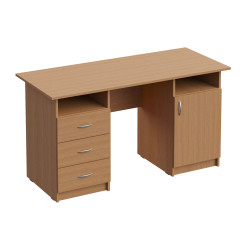 Стіл робочий з тумбою і 3-ма шухлядами П 464 Бук Лівий