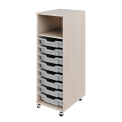 Mobile cabinet with single-section trays Mobile cabinet with single-section trays