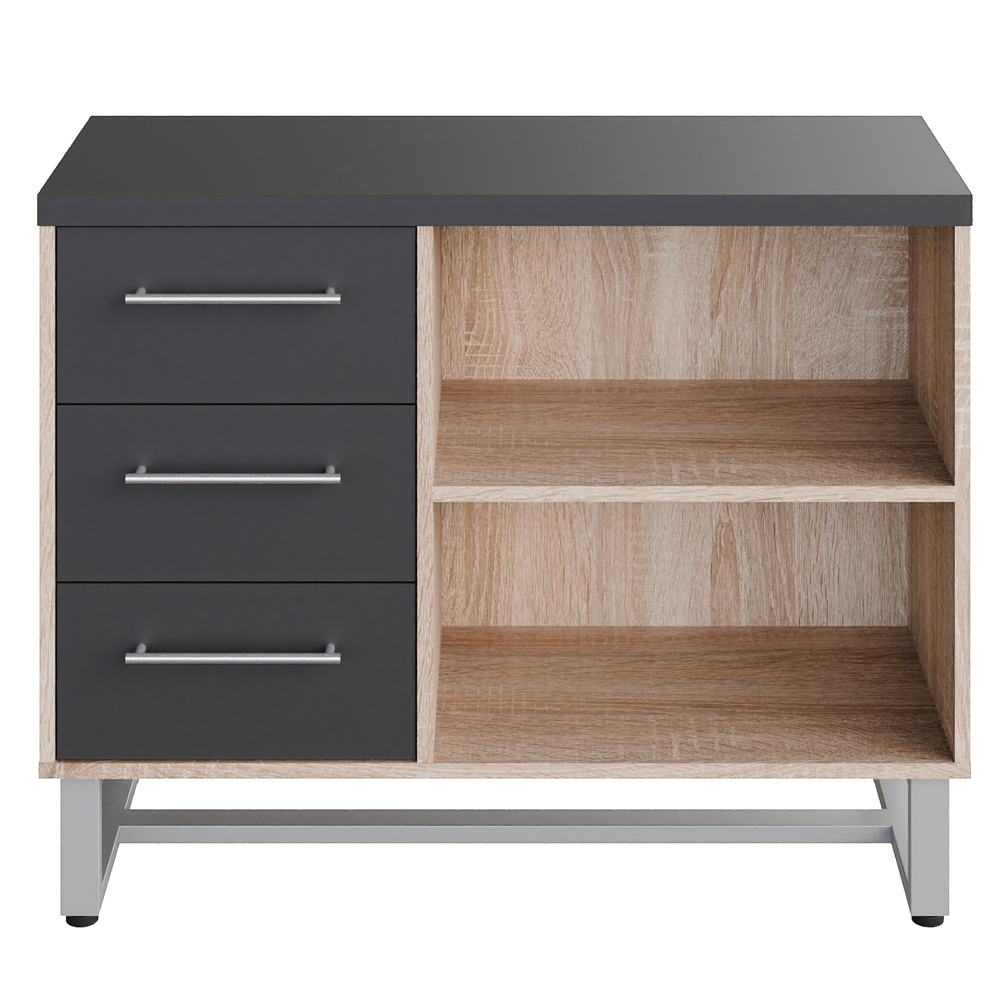 Тумба офисная СП 95 Антрацит / Дуб Аппалачи