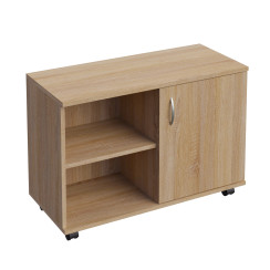 Movable bedside table with additional shelf Sonoma Oak Right Movable bedside table with additional shelf Sonoma Oak Right