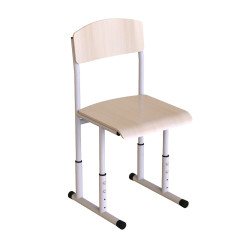 Стілець учнівський на круглій трубі на лижах 3-6 HPL