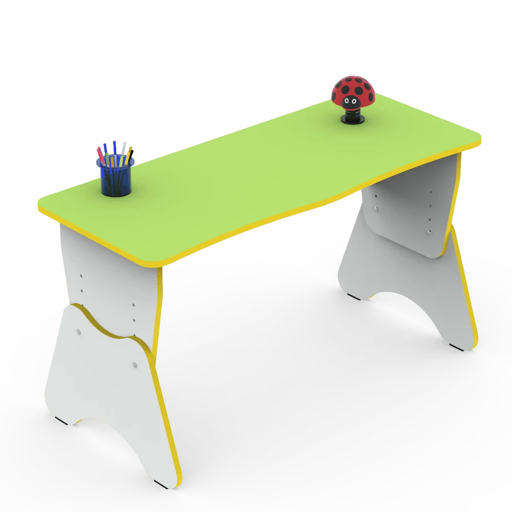 Height adjustable child’s-2 seater table Green water Height adjustable child’s-2 seater table Green water