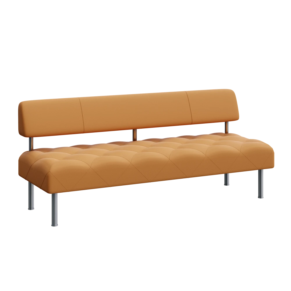 Sofa "Rhombus" without armrests Rhombus BP 3 Light Brown (Fly - 2205)