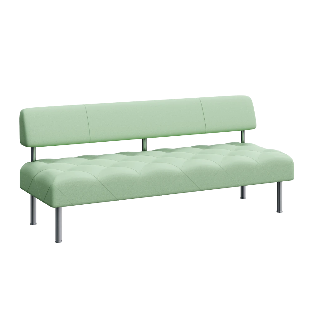 Sofa "Rhombus" without armrests Rhombus BP 3 Mint