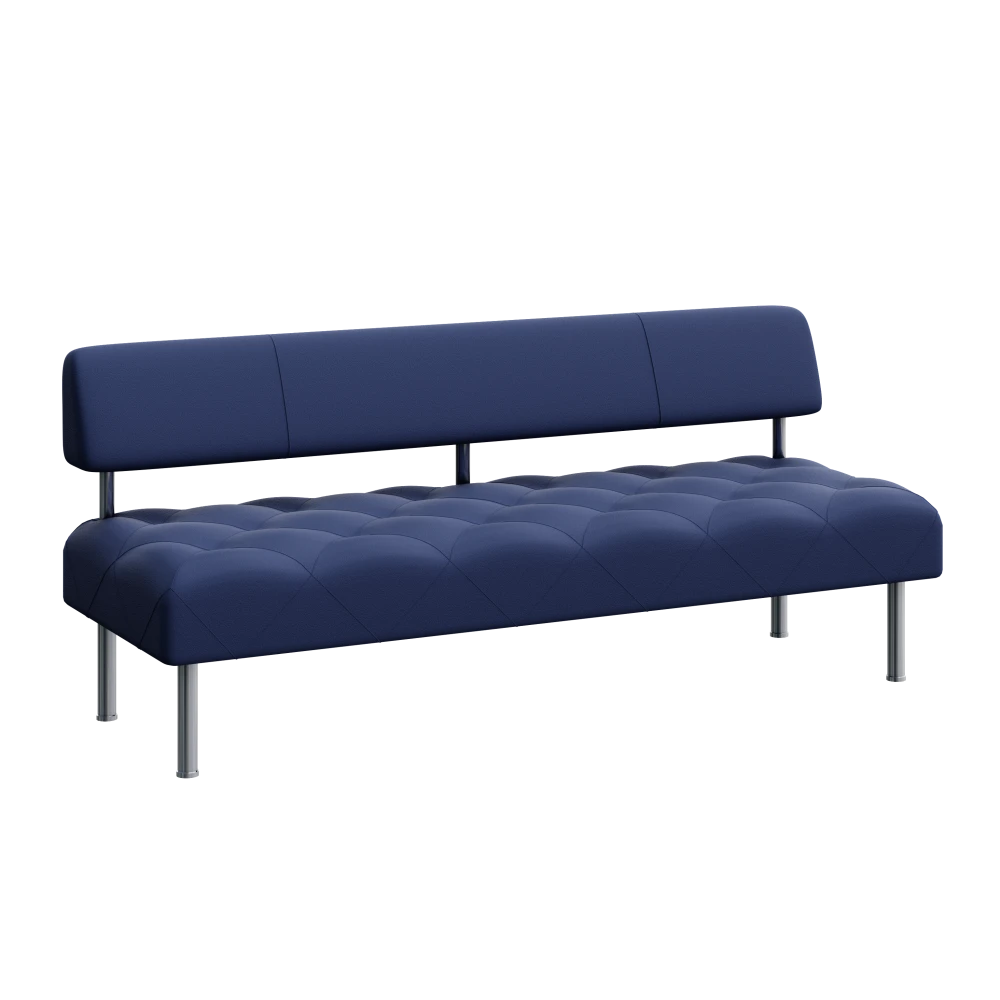 Диван "Ромб" без підлокітників Ромб БП 4 Темно-синій (Midnight Blue - Zeus Deluxe)