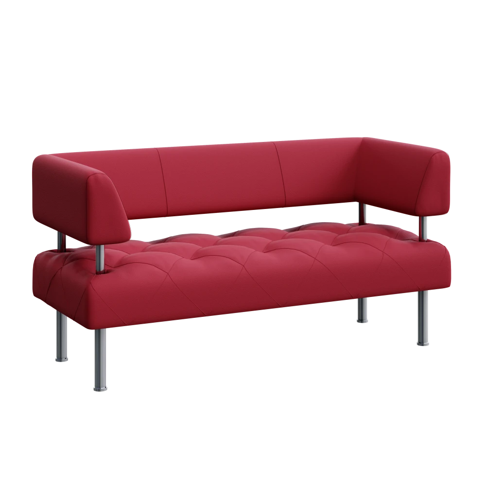 Диван "Ромб" з підлокітниками Ромб СП 1 Малиновий (Berry - Zeus Deluxe)