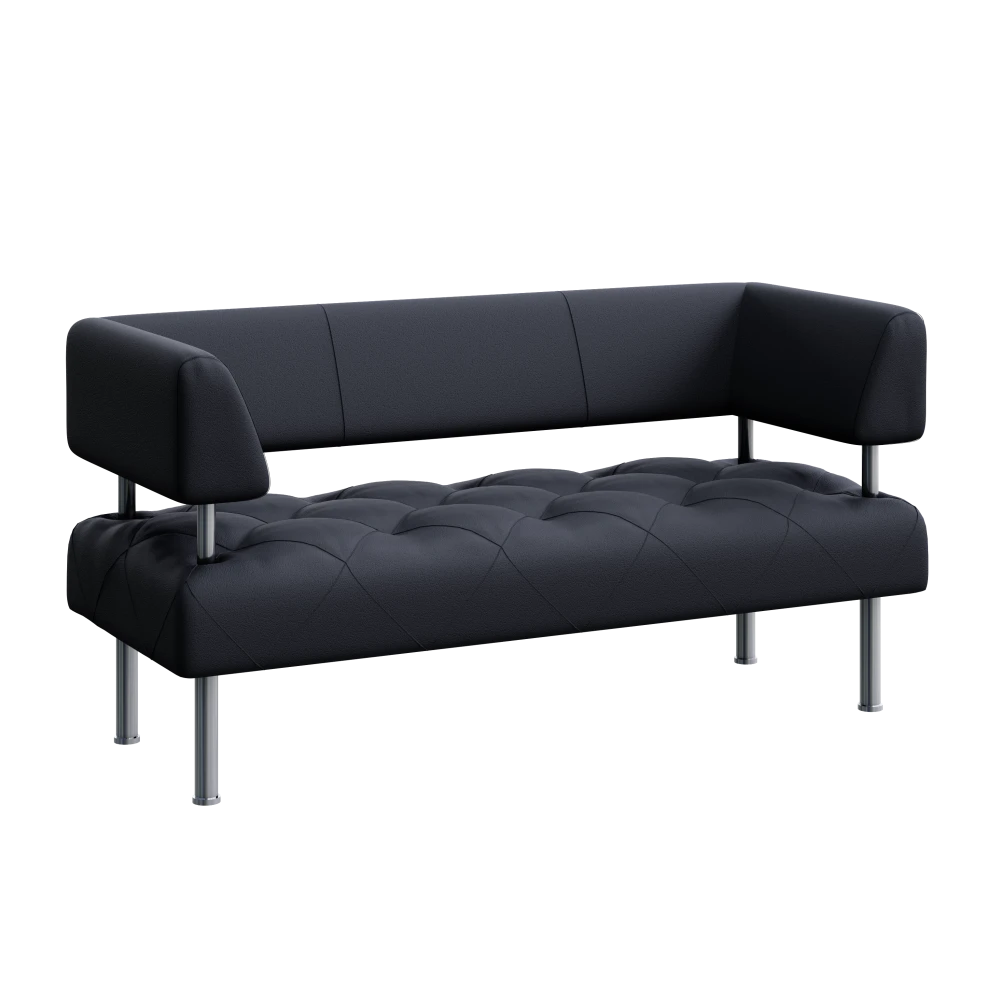 Sofa "Rhombus" with armrests Rhombus SP 3 Black