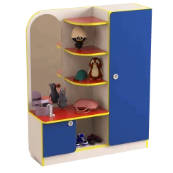 Ігрова стінка "Куточок наряджання" Червоний / Синій Ігрова стінка "Куточок наряджання" Червоний / Синій