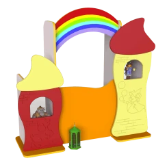 Игровая стенка "Кукольный театр" Красный / Жёлтый / Апельсин Игровая стенка "Кукольный театр" Красный / Жёлтый / Апельсин