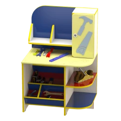 Игровая стенка "Мастерская" Синий / Жёлтый Игровая стенка "Мастерская" Синий / Жёлтый