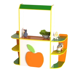 Ігрова стінка "Прилавок Магазин" Апельсин / Жовтий / Зелений Ігрова стінка "Прилавок Магазин" Апельсин / Жовтий / Зелений
