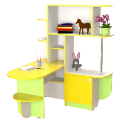 Столик для образотворчого мистецтва "Сонечко" Жовтий / Зелена вода Столик для образотворчого мистецтва "Сонечко" Жовтий / Зелена вода