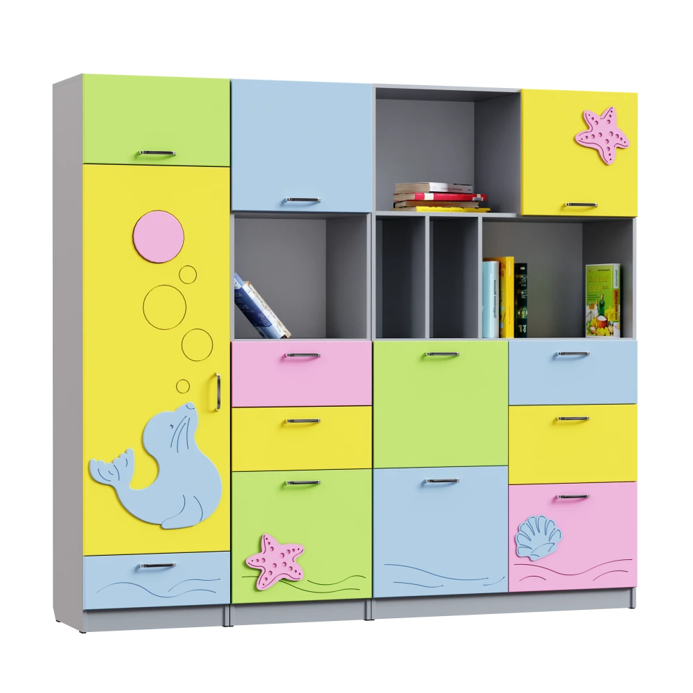 Sea Wave Toy and Education Book Cabinet