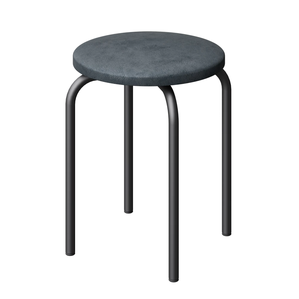 "Gita" Stool Sea wave, Black