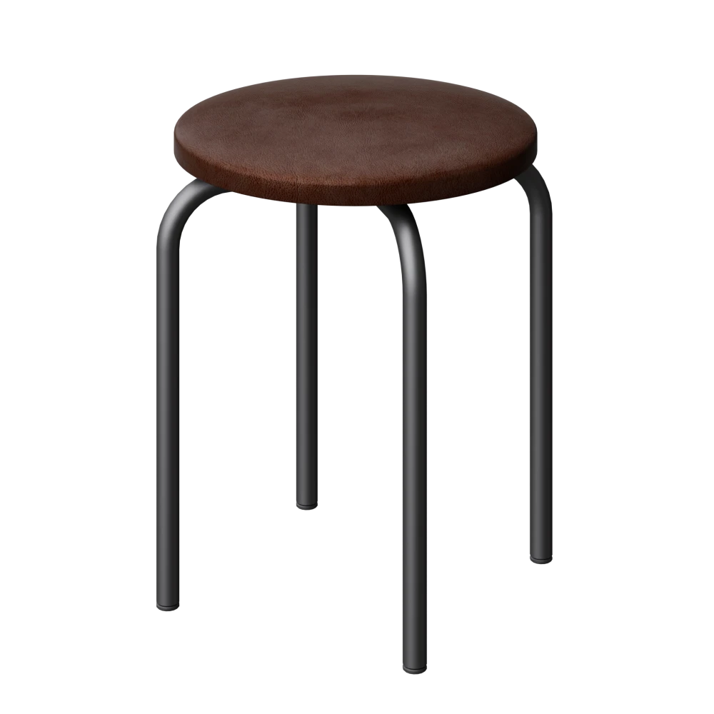 Табурет "Гіта" Темно-коричневий, Чорний