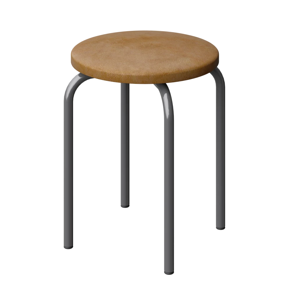 "Gita" Stool Light Brown, Graphite