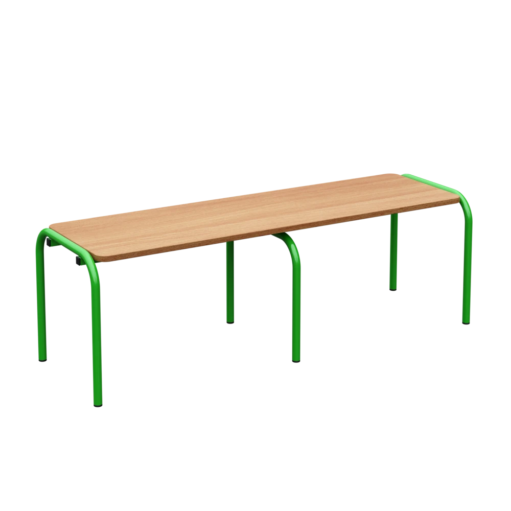 Лава дитяча для роздягальні на металевому каркасі ДСП; Бук, Лайм, 220 мм Лава дитяча для роздягальні на металевому каркасі ДСП; Бук, Лайм, 220 мм