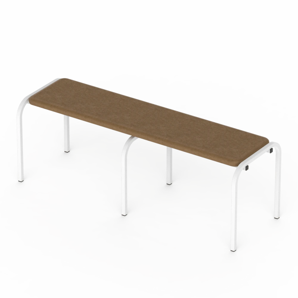 Лавка на металлическом каркасе; Светло-коричневый, Серый Лавка на металлическом каркасе; Светло-коричневый, Серый