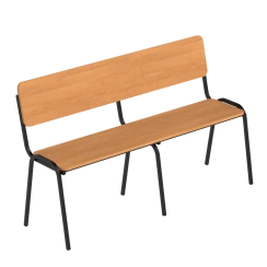 “Alisa” Chipboard Bench Beech, Black