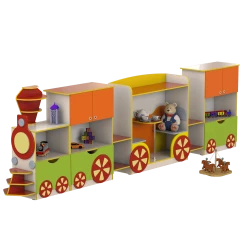 Train with Compartments Toy Cabinet