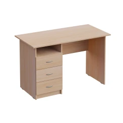 Desk with 3 drawers P 372 Milk Oak Left