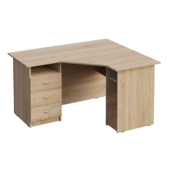 Corner Desk with 3 Drawers P 624 Sonoma Oak Left
