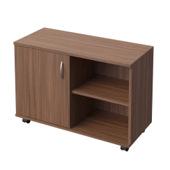 Mobile Cabinet with two Shelves Ash-tree Shimo Left